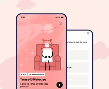 The Daylight app’s Tense and Release guided practice on a phone
