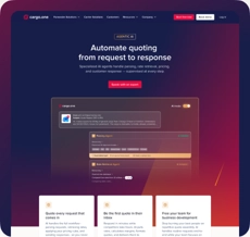 cargo.one website: automate quoting from request to response