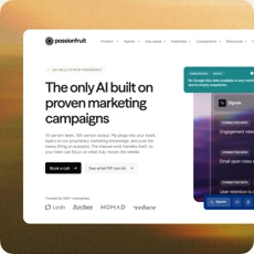 Passionfruit website: the only AI built on proven marketing campaigns